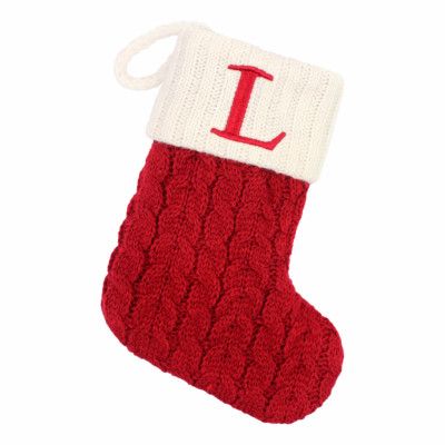Liten Julstrumpa med Bokstav - Bokstav L