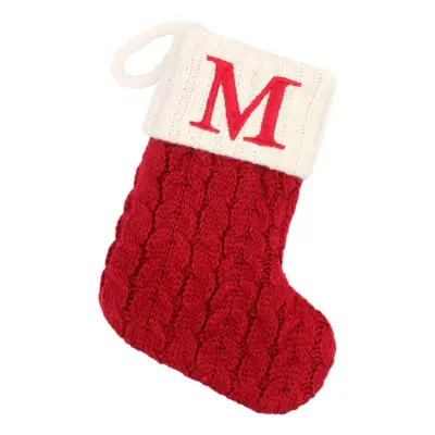 Liten Julstrumpa med Bokstav - Bokstav M