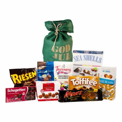 Julsäck Grön med Godis och Choklad - 1440 gram