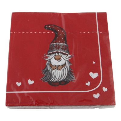 Kaffeservetter Tomte Röda - 20-pack