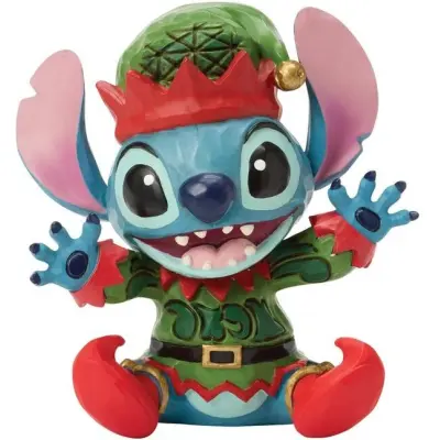 Lilo & Stitch - Disney Samlingsfigurer - Stitch som tomtenisse - för None - flerfärgad