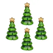 Minidekorationer Julgranar - 4-pack