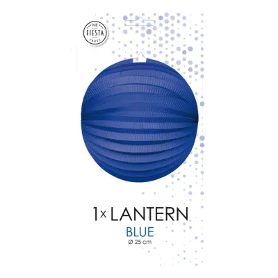 Papperslykta Rund Blå