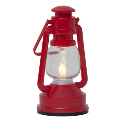 Plastlykta med Handtag Röd