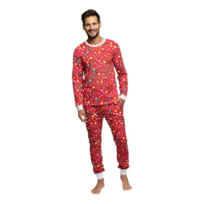 Röd Julpyjamas Herr - Small