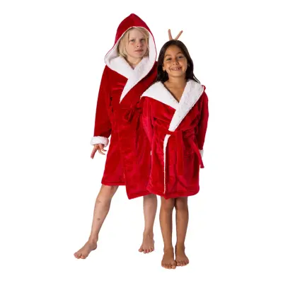 Röd Morgonrock Barn - 3-6 År