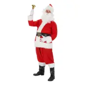 Röd Tomtedräkt i Plysch - Large