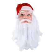 Realistisk Tomtemask med Tomteluva och Skägg - One size