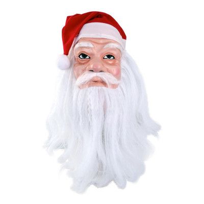 Realistisk Tomtemask med Tomteluva och Skägg - One size