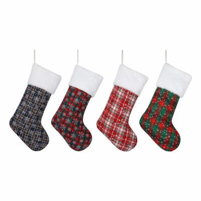 Rutig Julstrumpa - Flerfärgad