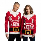 Santa Needs A Beer Jultröja - Small