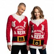 Santa Needs A Beer Jultröja - X-Large