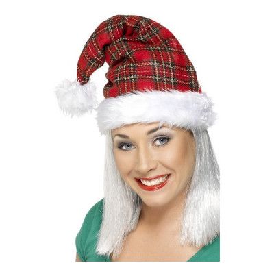 Skotskrutig Tomtemössa - One size