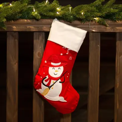 Snögubbe Julstrumpa av Sammet