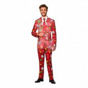 Suitmeister Christmas Red Icons Light Up Kostym - Large