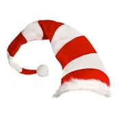 Tomteluva Röd/Vit Lång Böjbar - One size