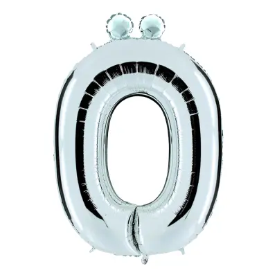 Bokstavsballong Silver - Bokstav Ö