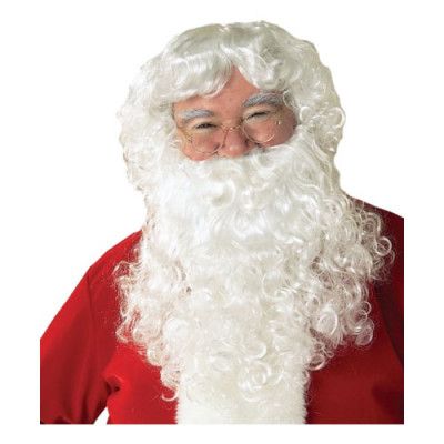 Tomteskägg och Peruk Lockig - One size