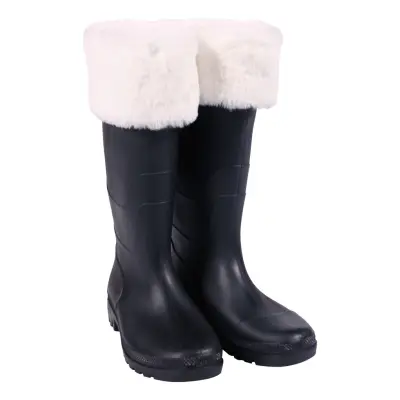 Tomtestövlar Svarta med Päls - 43