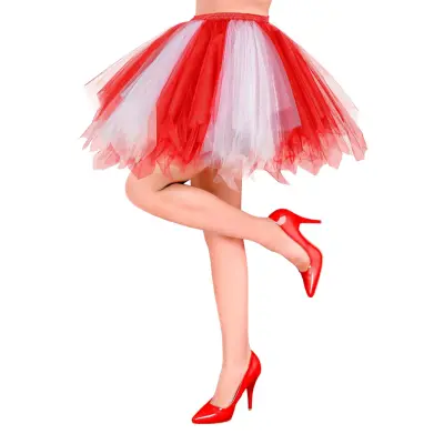 Tyllkjol Vit/Röd - One size