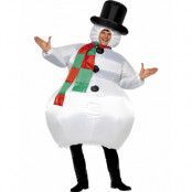 Uppblåsbar Snöman Kostym