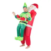 Uppblåsbar Tomtenisse & Tomte Maskeraddräkt - One size
