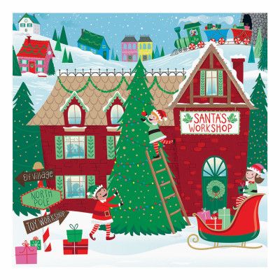 Väggdekoration Tomtens Julverkstad