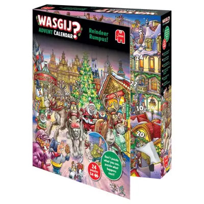 Wasgij Adventskalender Reindeer Rumpus! Pussel 24 x 54 bitar - Wasgij -  Leksaksaffären