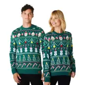 Randig Grön Jultröja - XXX-Large