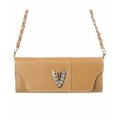 Trendig Beige Clutch i Skinnimitation