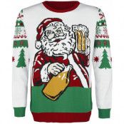 Ugly Christmas Sweater - Fun Christmas jumper - Beer Santa - S 5XL - för Herr - flerfärgad