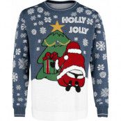 Ugly Christmas Sweater - Fun Christmas jumper - Holly Jolly - L XXL - för Herr - flerfärgad