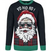 Urban Classics Christmas jumper - Yo Ho Ho Sweater - S XXL - för Herr - svart/grön/vit