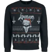 Venom Christmas Jumper - Holiday Sweater - Black Christmas - S XXL - för Herr - svart