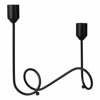 Virvlig Julljushållare i Metall Svart