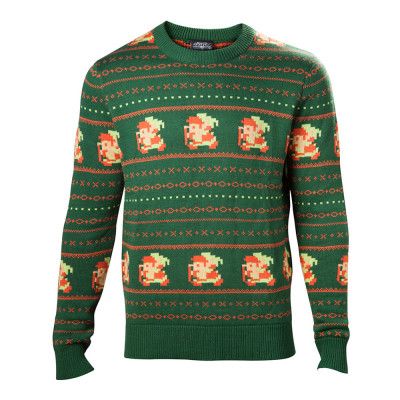 Zelda Triforce Stickad Jultröja - Medium