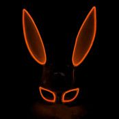 EL Wire Kanin LED Mask - Orange