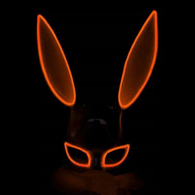 El Wire Kanin LED Mask - Orange