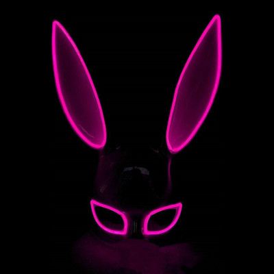 El Wire Kanin LED Mask - Rosa