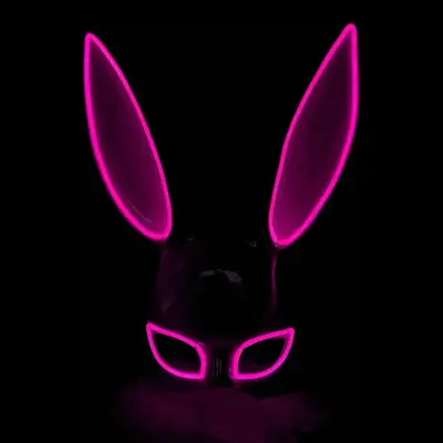 El Wire Kanin LED Mask - Rosa