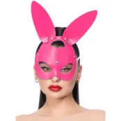 Kaninmask Läder Rosa