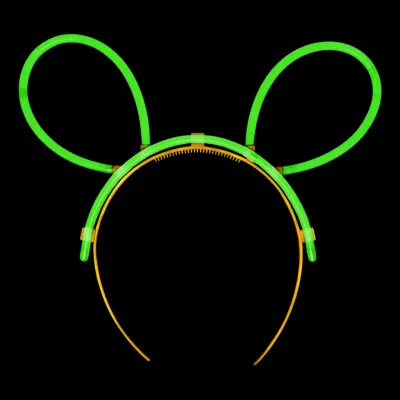 Självlysande Kaninöron - Grön