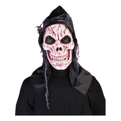 Dödskalle med Huva Latexmask - One size