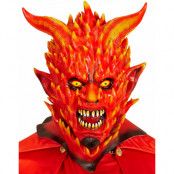 Djävul i Flammor - Heltäckande Latexmask