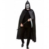 Grim Reaper Dräktset med Cape, Mask och Lie