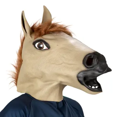 Hästmask Ljusbrun - One size