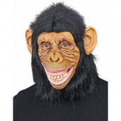 Heltäckande Chimpans Latexmask med Fuskpäls