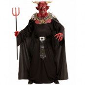 Inferno Warrior Devil - Latexmask och Svart Kappa
