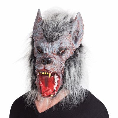 Latexmask Varulv med Hår - One size