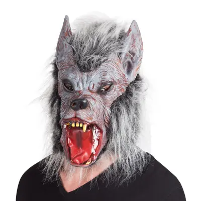 Latexmask Varulv med Hår - One size